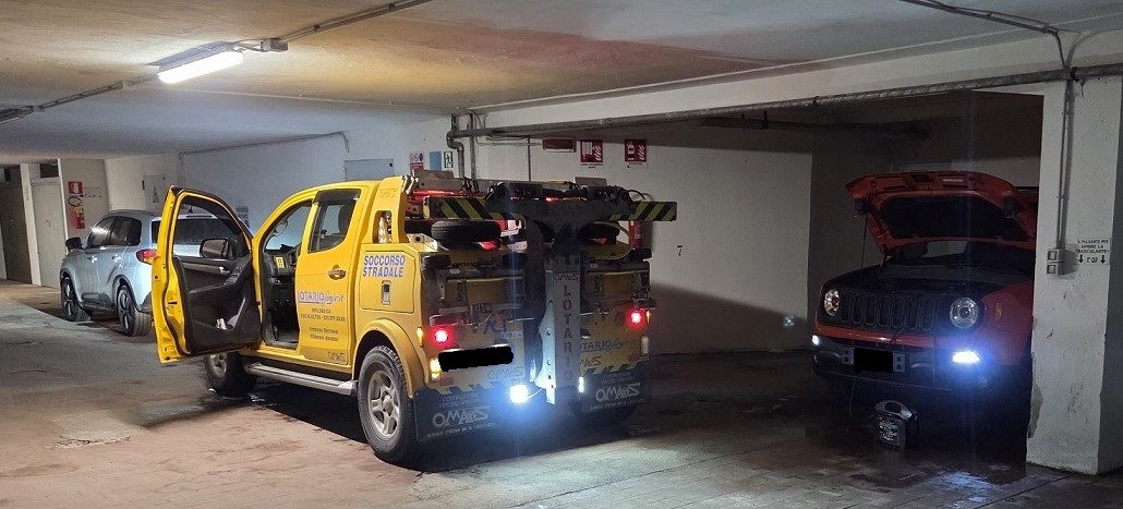 Intervento notturno in garage sotterraneo